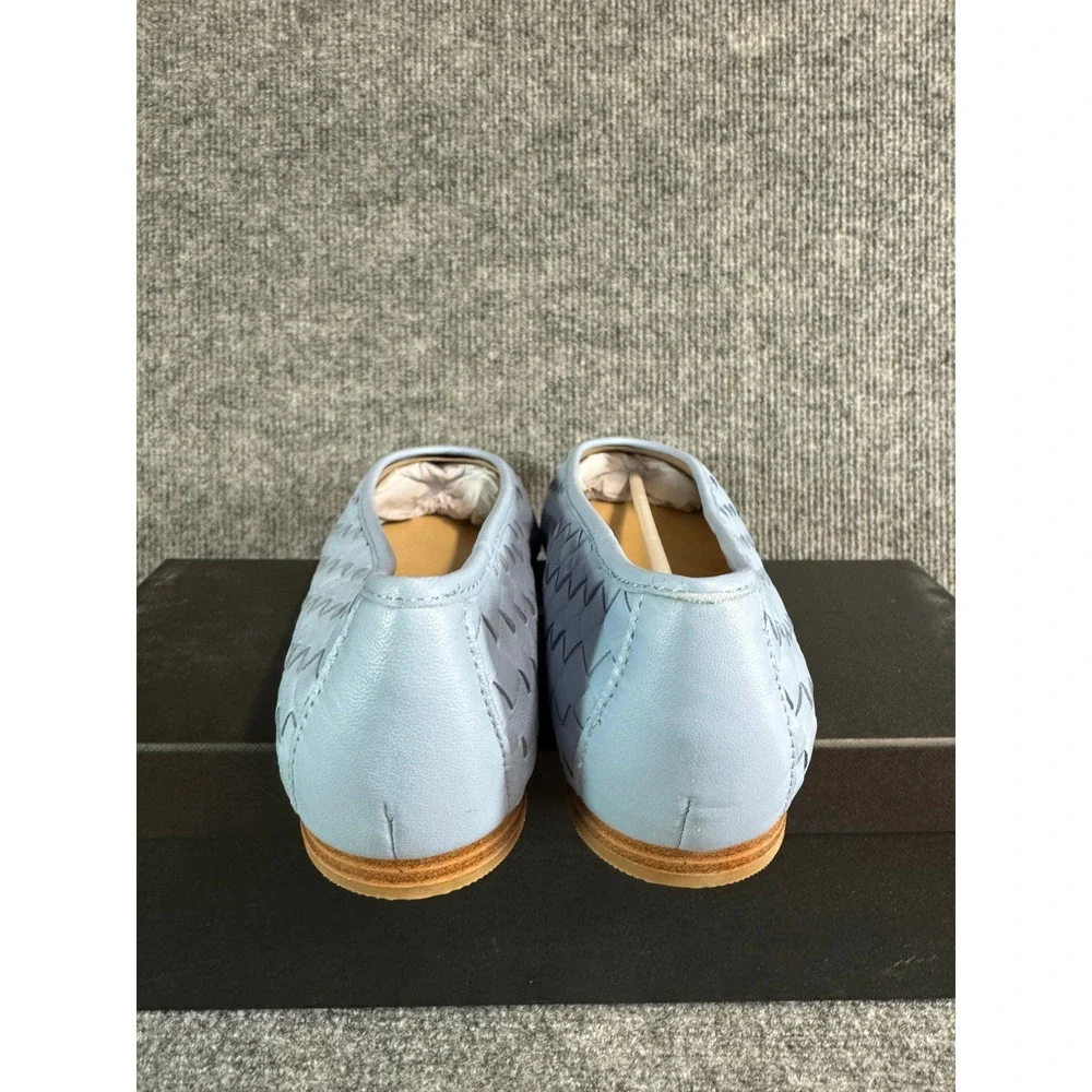 NWB Marc Fisher LTD Damaria Woven Leather Pointed Toe Flats Medium Blue 9M